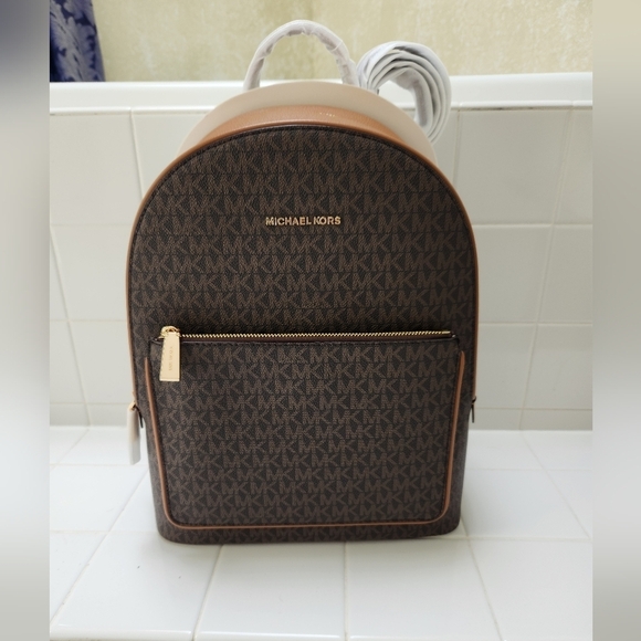 Michael Kors Adina Medium Logo Backpack - Picture 1 of 8